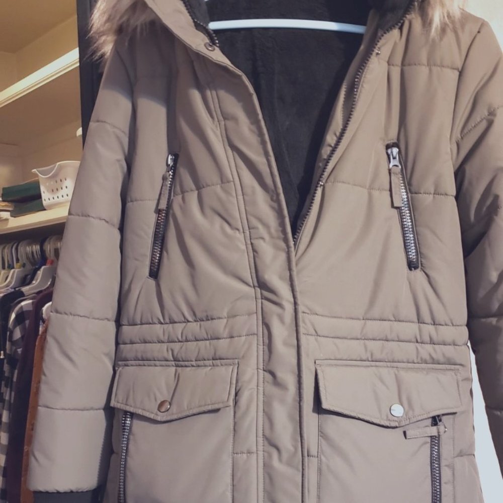 Free Country Size L Gray Puffer Coat